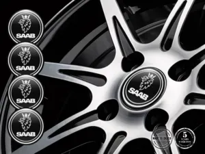 Saab Adesivi Cerchio Stile Loghi Cupola Stilosi